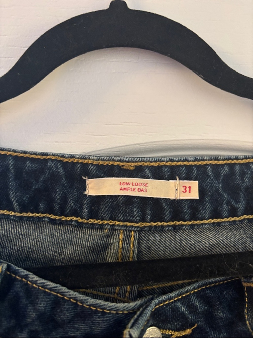 Levi's Indigo Low Loose Wide-Leg Jeans - Picture 2 of 3